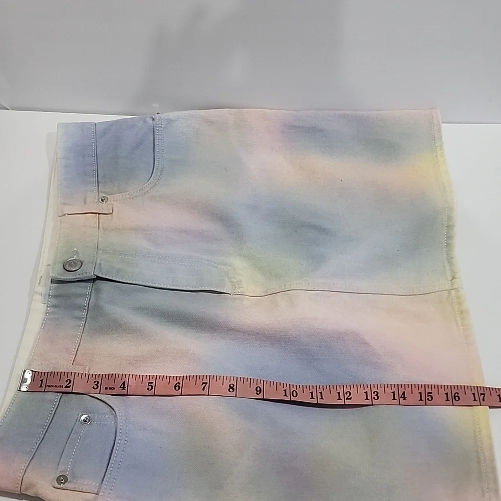 Ganni Multicolored Wash Shiloh Denim Skirt (SZ 42) - Picture 12 of 14